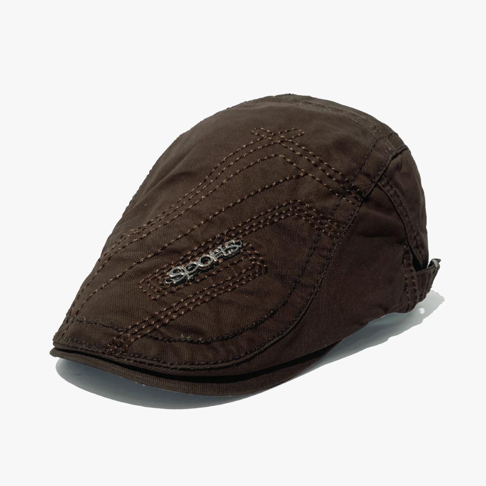 Newspaper Hat Autumn and Winter Beret British Hat Men Embroidered Couple Korean Casual Versatile Front Hat