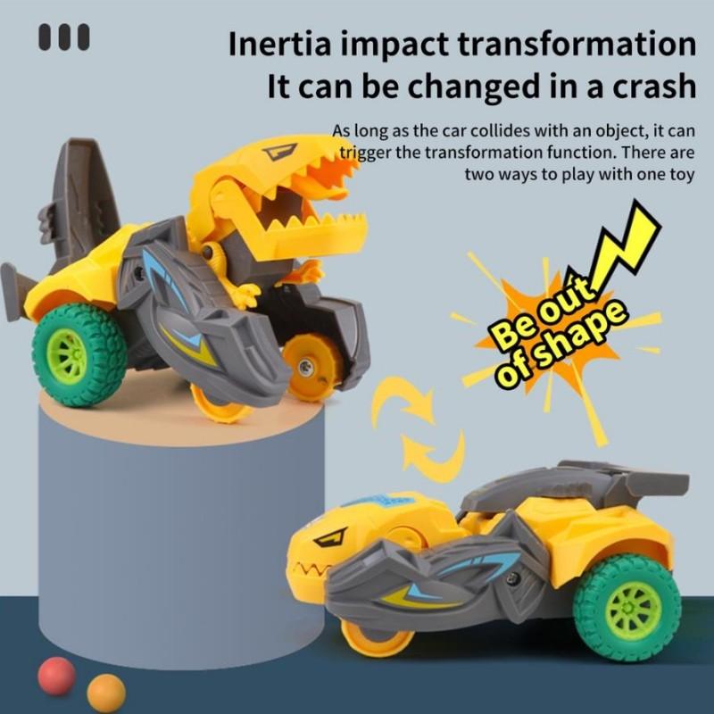 Kouzlo Děti Dino Auto Posuvné Transformace Kluci Dárky Hračka Setrvačná deformace Dinosaurus Auto Auto