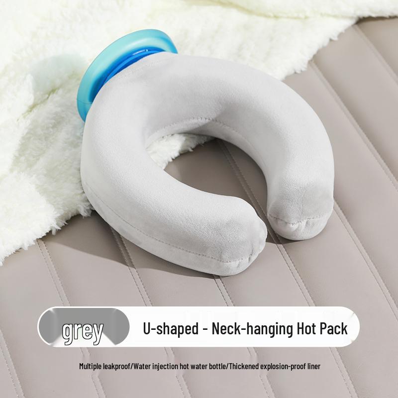 U-Shaped Cervical Hot Water Bottle - Explosion-Proof Neck & Shoulder Warmer