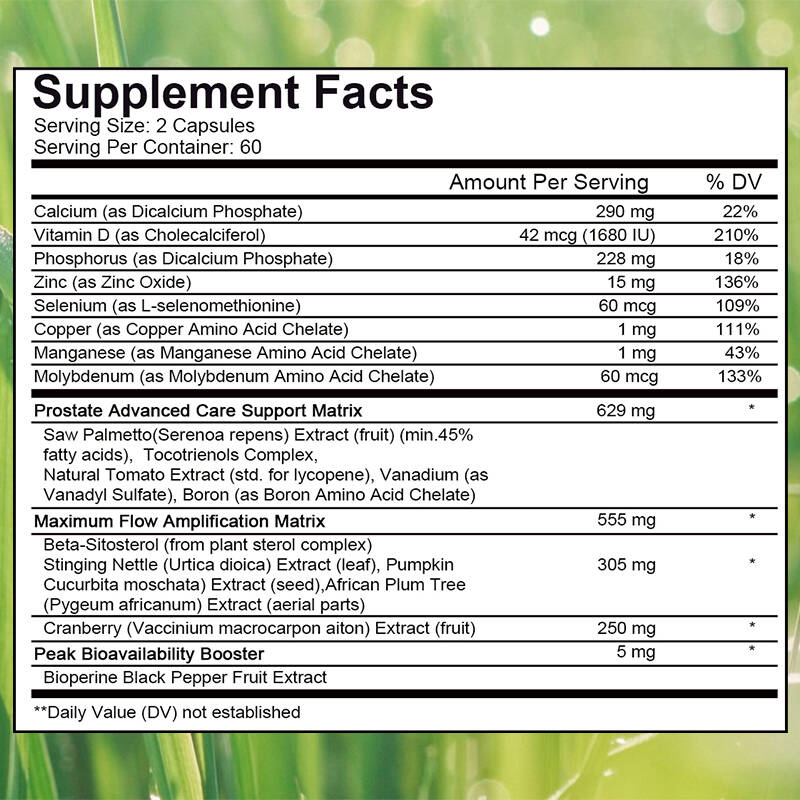 Sägepalmenextrakt Nahrungsergänzungsmittel, Mit Kalzium, Vitamin D, 120 Kapseln pro Flasche