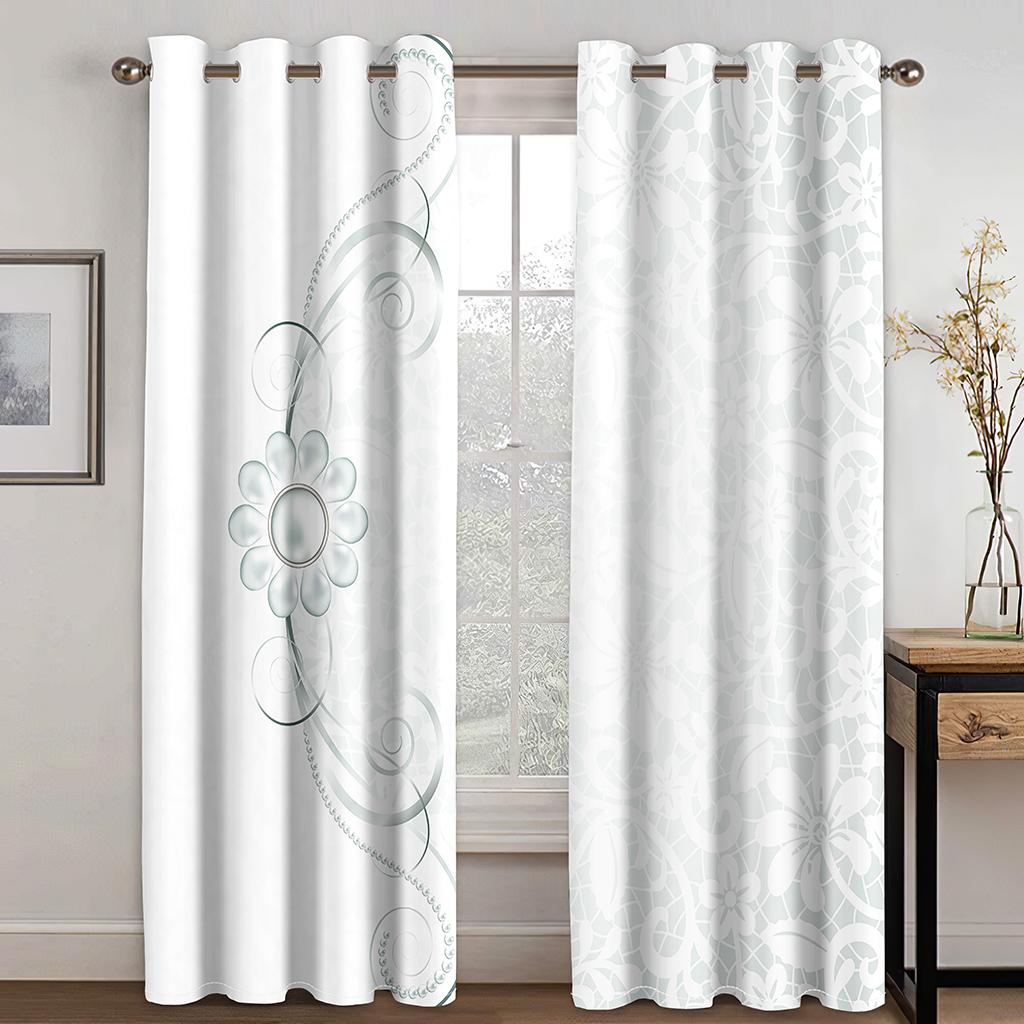 Fresh Series Curtain, Boys and Girls Gift, Bedroom and Living Room Home Decoration, Durable Machine Washable Curtain