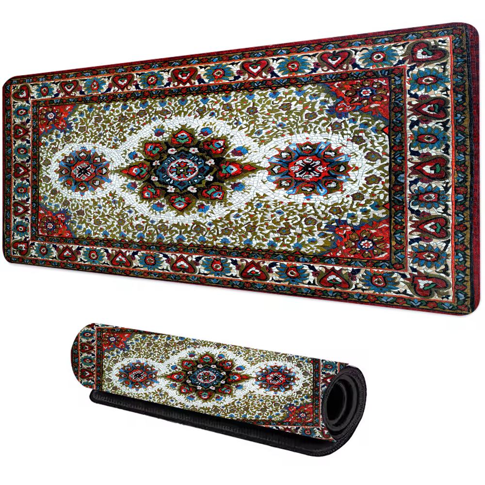 Persian Carpet Mysterious Retro Mouse Pad Pc Gamer Mousepad Rubber Mouse Mat Gaming Speed Keyboard Pads Office Rubber Desk Mat