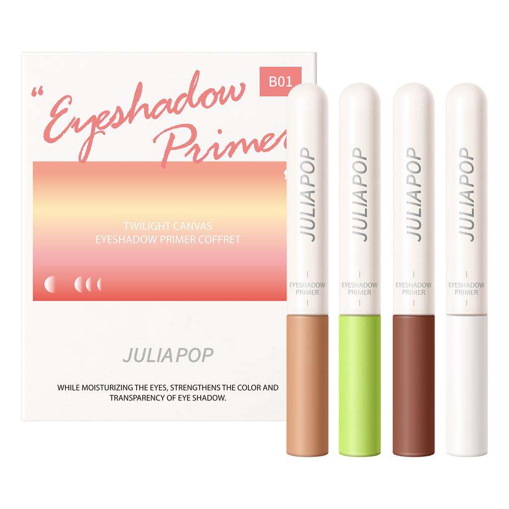 Matte Eyeshadow Primer 4 Colour Set Colour Primer Crouching Waterproof Eyeshadow Matte Showcase