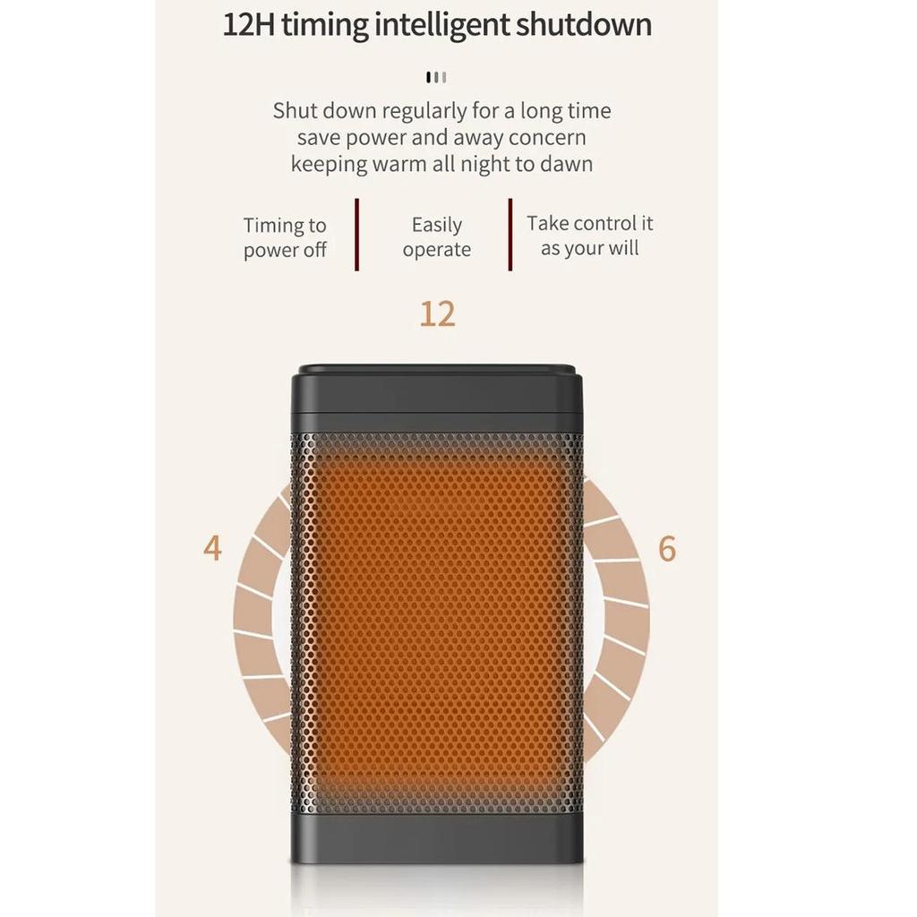 1200W priză UE Ventilator electric portabil PTC Încălzitor baie camera de zi Temperatură constantă fixă scuturare cap telecomandă mașină de încălzit casă