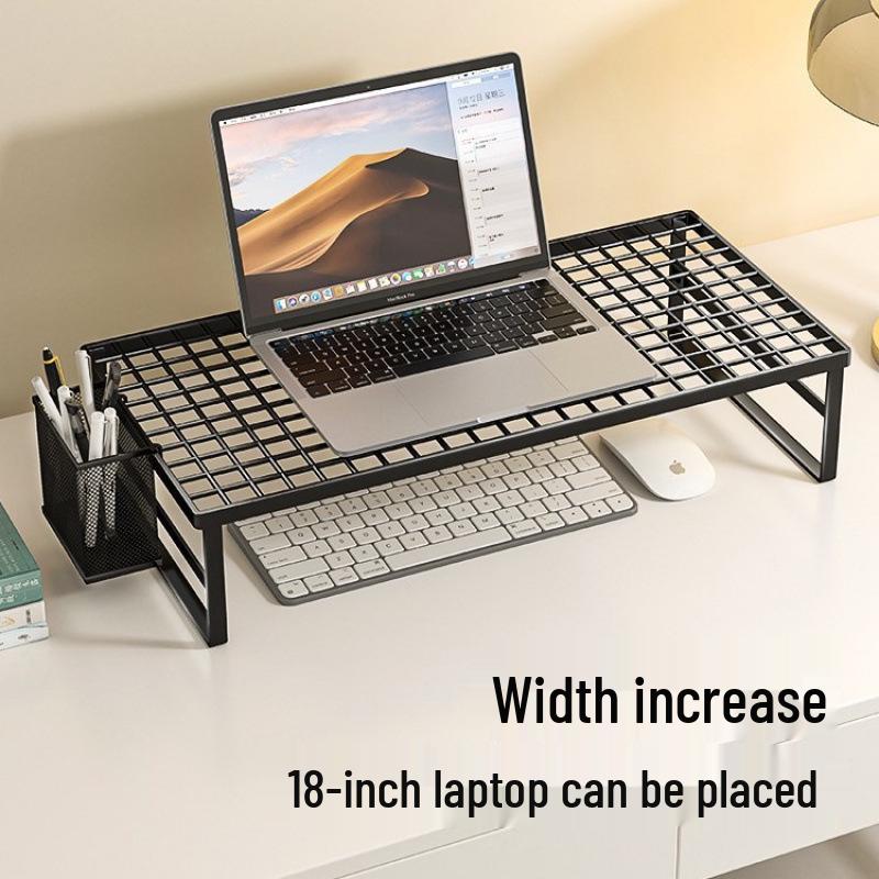 Adjustable Laptop & Monitor Stand for Enhanced Cooling and Desktop Organization