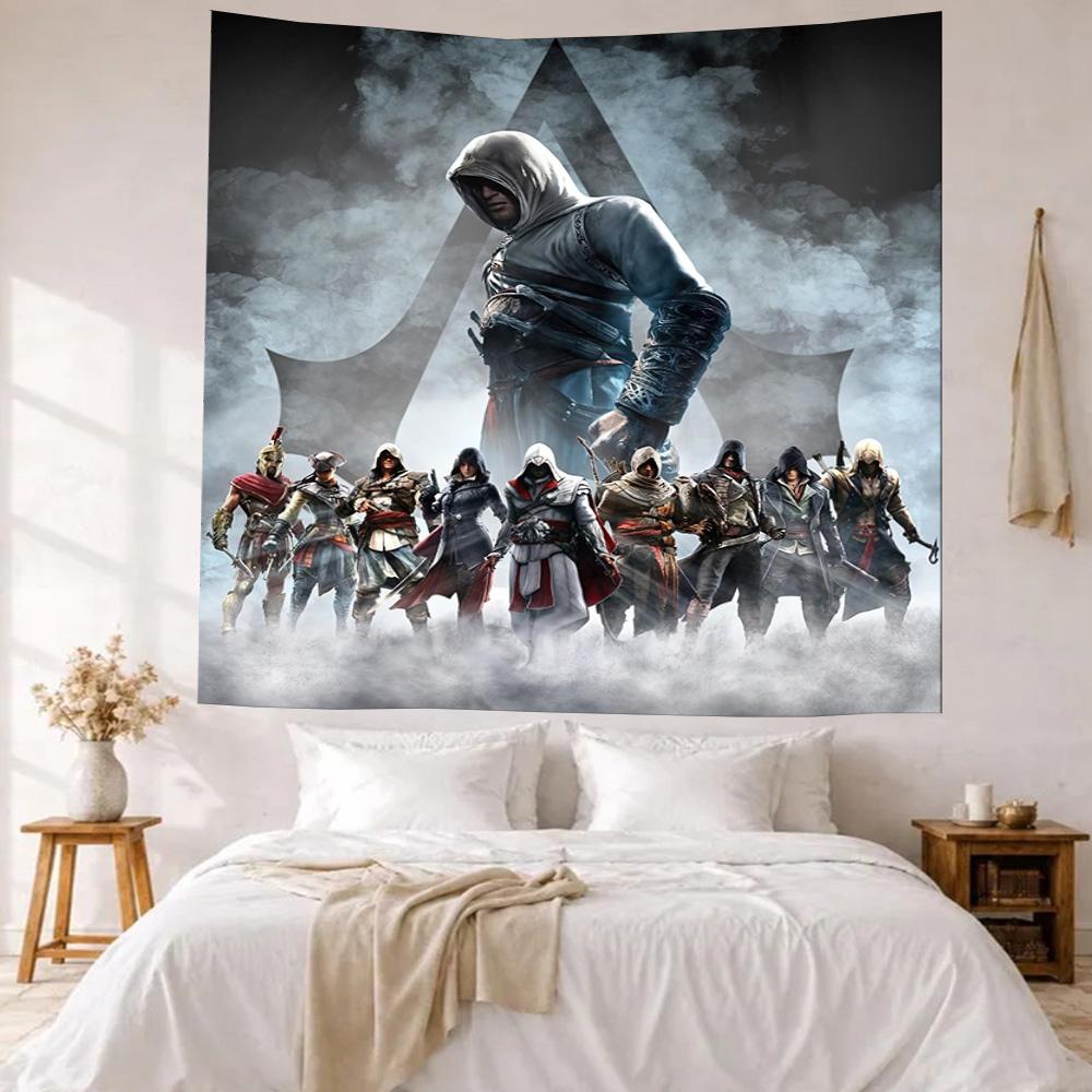 Assassin'S Ezio Auditore Wall Decor Tapestry Art For Pet Memorial Birthdaywedding Party Backdrop Family Gift