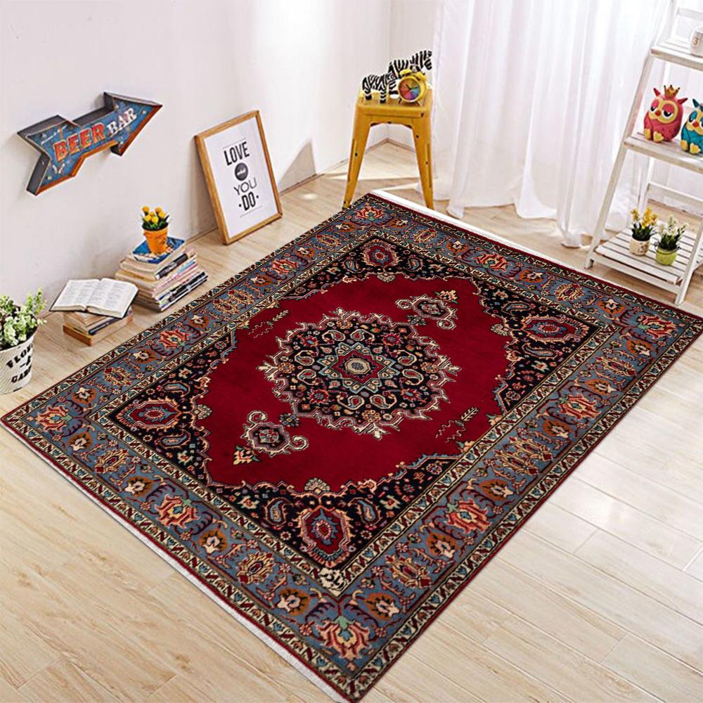 

Домашний ковер в персидском стиле, высокие абстрактные цветочные художественные ковры для гостиной, спальни, противоскользящий напольный коврик, кухонный коврик Tapetes De Sala 50X80CM