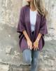 2026 Women's Sweater European and American Loose and Lazy Solid Color Cardigan Autumn and Winter New Bat Sweater Jacket Women