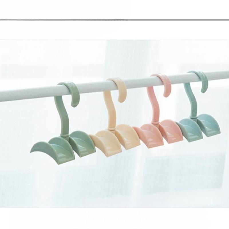 Solid-color Household Style 360° Rotatable Backpack Hook Drying Rack Creative Wardrobe No-drilling Bag Storage Rack 1pc синий