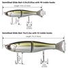 Bassdash Swim Shad Gelenkter Gleitköder Angelköder für Barsch, Hecht, Forelle und Muskellunge
