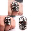 Terminator Skull Ring With Electroplated Alloy For Halloween Costume And Unisex Fashion