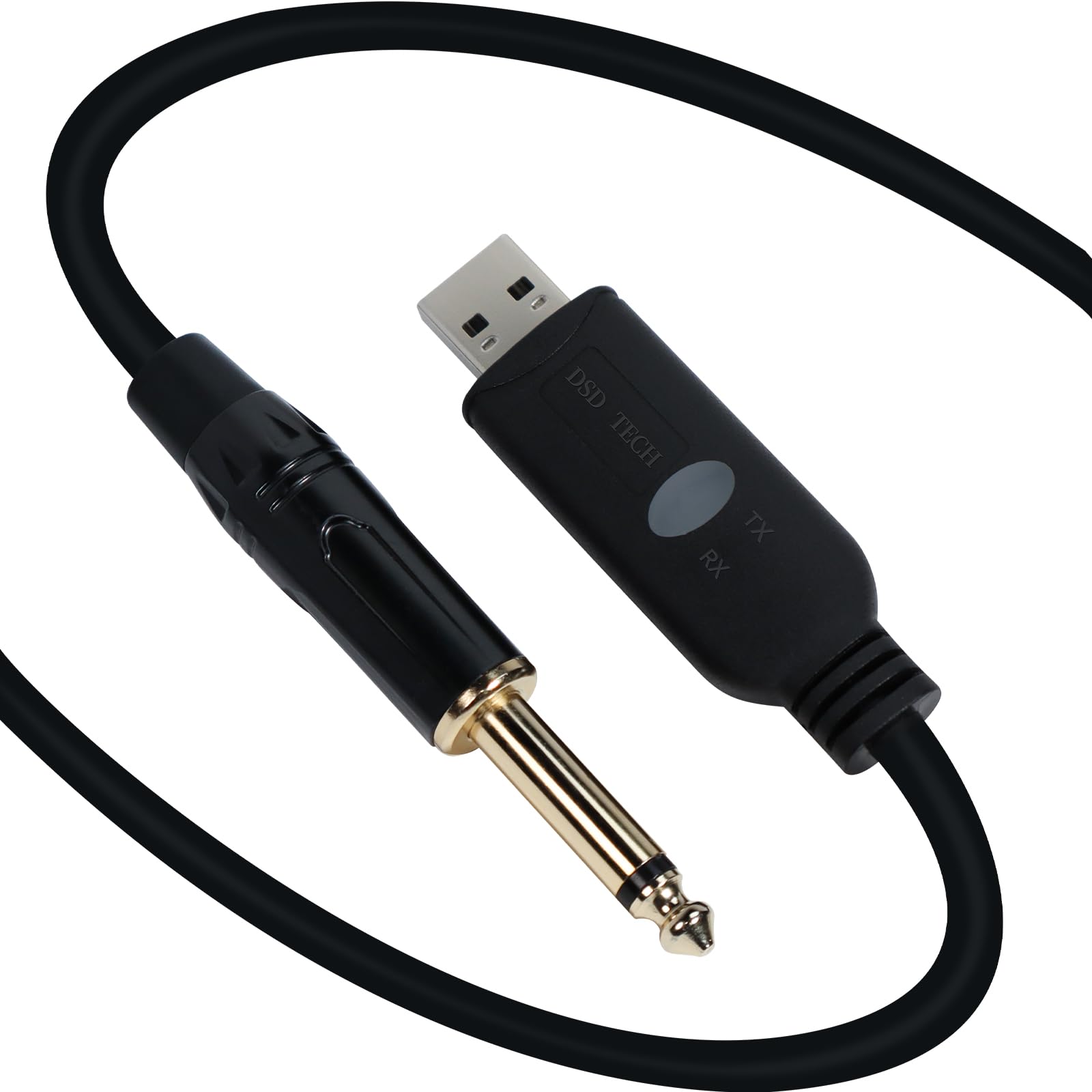 

Аудіоадаптер DSD TECH USB-TS з підтримкою частоти дискретизації 96 кГц SH-AU20B 6,35 мм 24-біт чорний