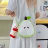 Borsa Piccola a Spalla in Nylon con Cartoni Animati di Frutta e Chiusura a Zip per Uso Quotidiano