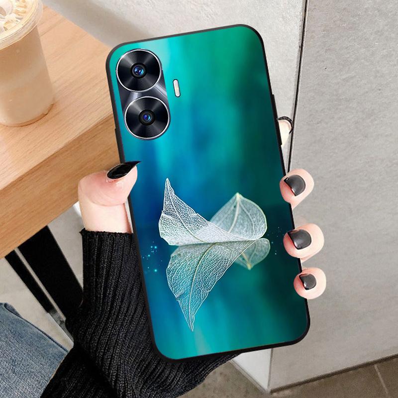 For Realme C55 Case Cool Black Soft Silicone TPU Bumper Protective Phone Case For OPPO Realme C55 case Cover Fundas Shell Coque
