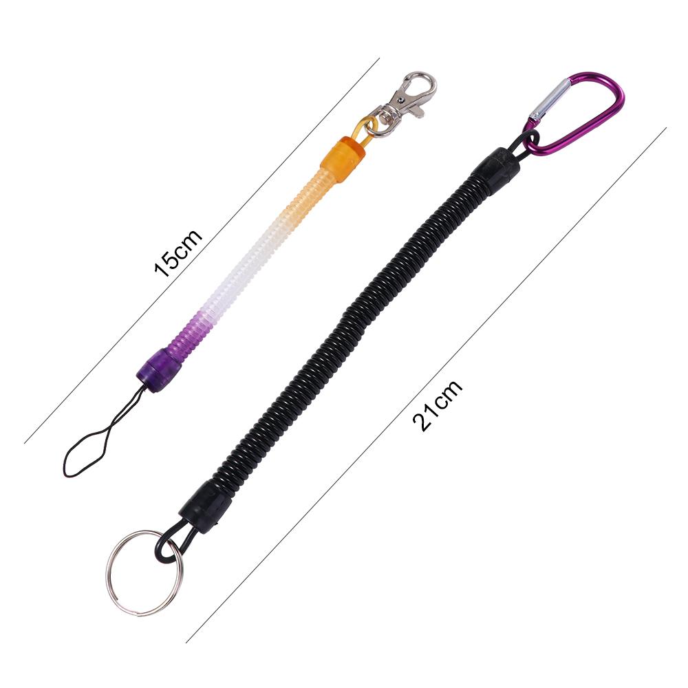 Lanyards For Women Spring Key Cord Spring Elastic Rope Anti-lost Phone Keychain Fishing Lanyards