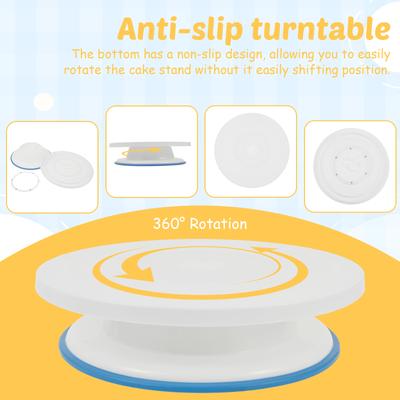63/82Pcs Cake Decorating Tools Kit Cake Baking Accessories Set DIY Baking Tool Accessories Bake Pastry Turntable Kit for Kitchen