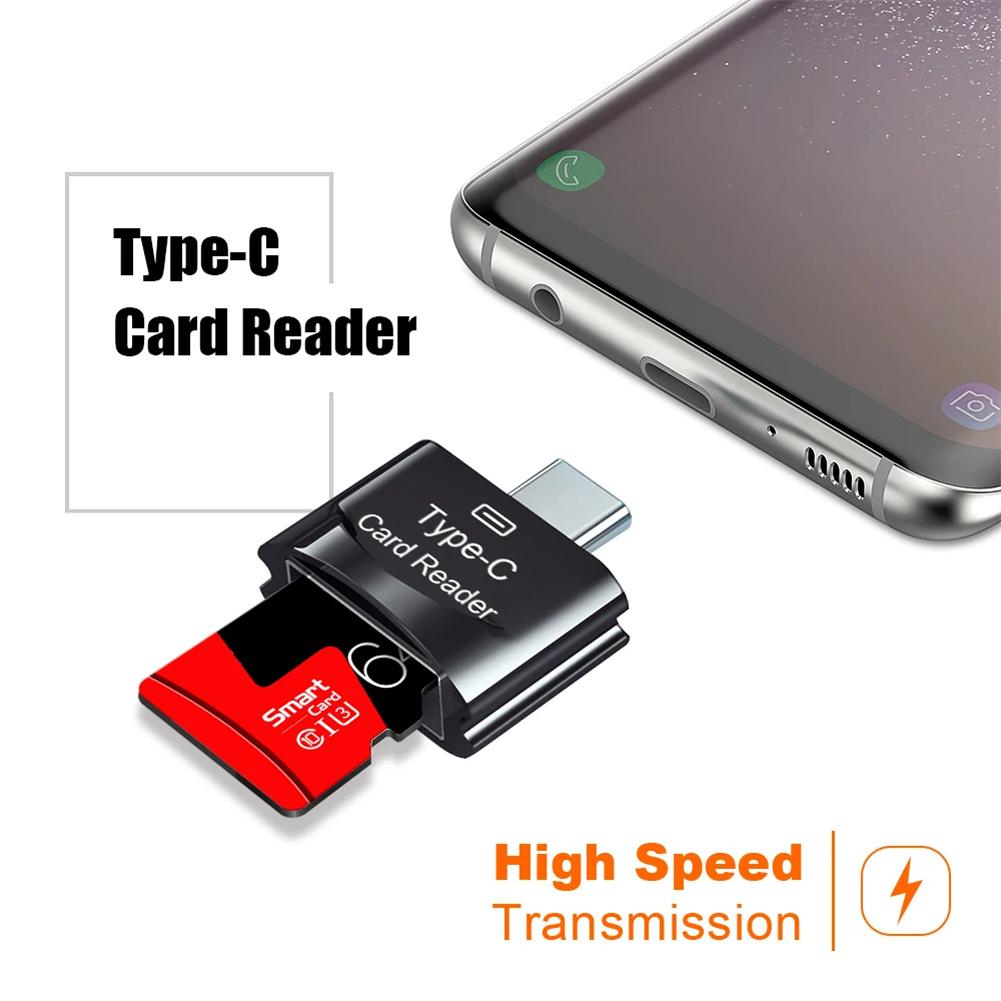 USB C Adapter For Memory Card Micro Mini SD Card Adapter High-Speed Data Transfer TF Card Reader For Phone Tablet