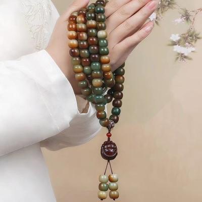 Colorful Dunhuang Bodhi Bracelet Jewelry Prayer Beads Necklace Beaded Handheld Necklace  Gifts