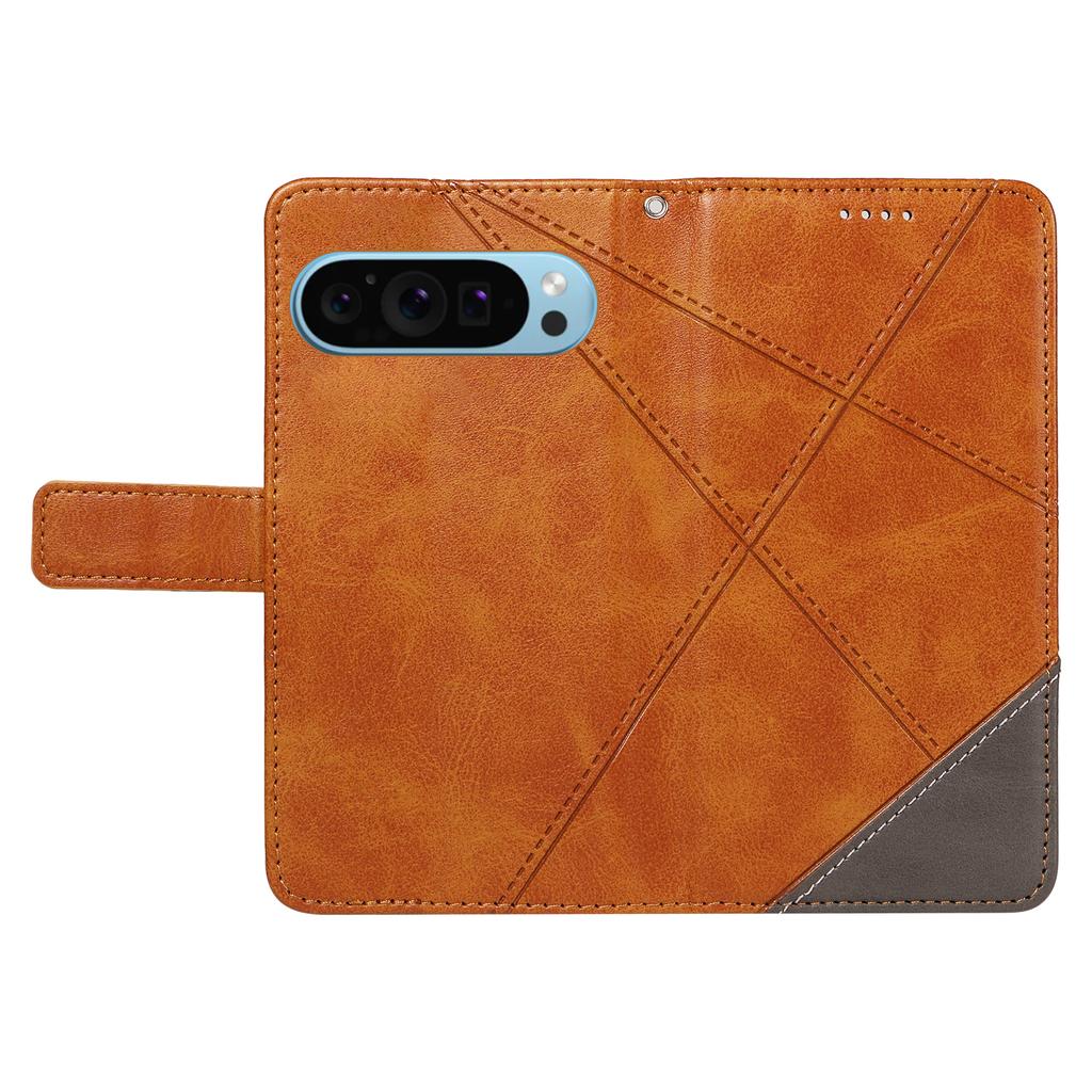 For Google Pixel 10 Pro/10/9 Pro/9 Case Geometric Line PU Leather Phone Cover with Card Holder