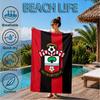 FC-Wappen-Design aufgedrucktes Mikrofaser-Strandtuch, Weich und saugfähig, Schnell trocknend, Ideal für Sommerreisen, Strand-Essential, Schwimmbad