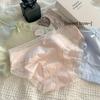Ladies Spring and Autumn Simple Lace Pure Cotton Antibacterial Crotch Waist No Trace Briefs