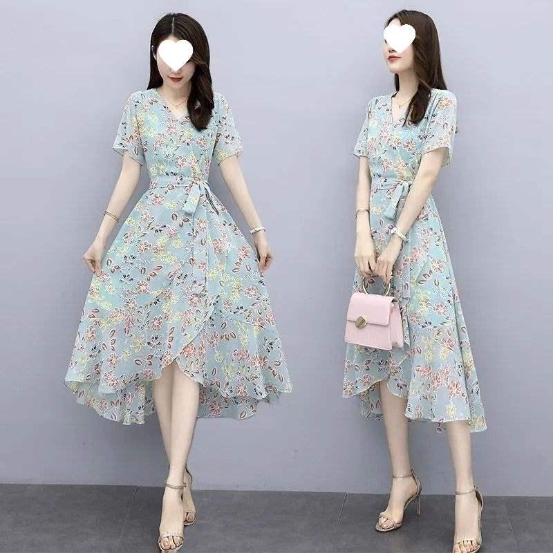 Elegant Floral Summer Dress for Women: Sophisticated, Socialite Style
