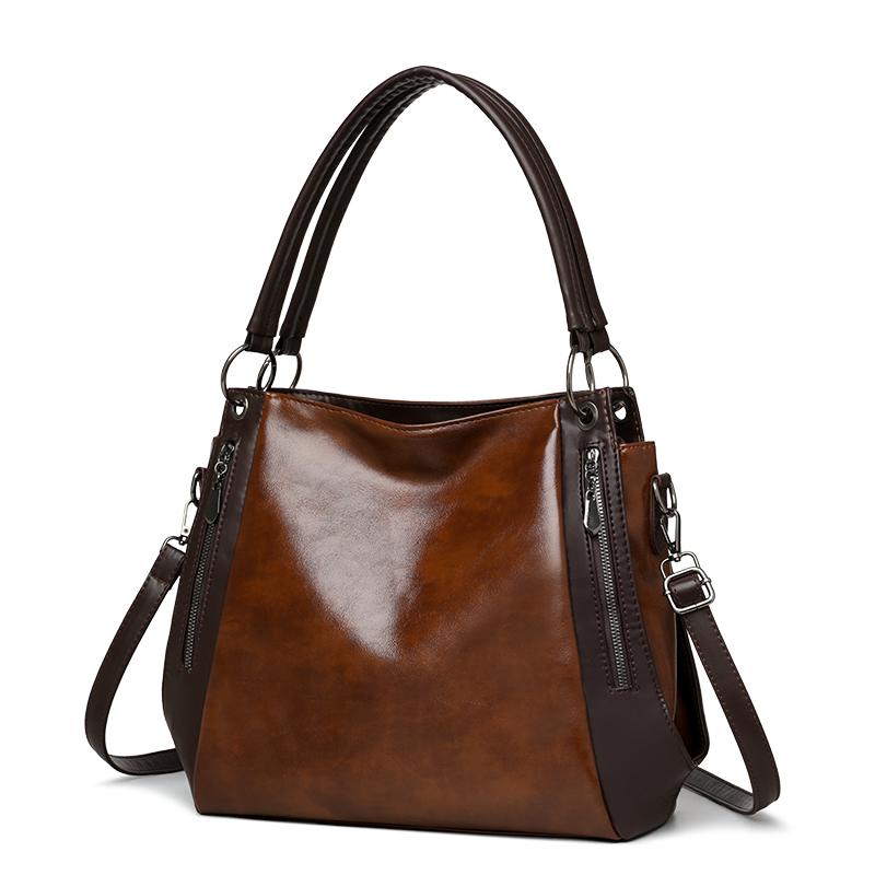 Elegancka torba typu tote z PU dla kobiet – Klasyczna torebka z bocznymi kieszeniami na podwójny zamek i regulowanym paskiem na ramię, Idealna do pracy i na co dzień