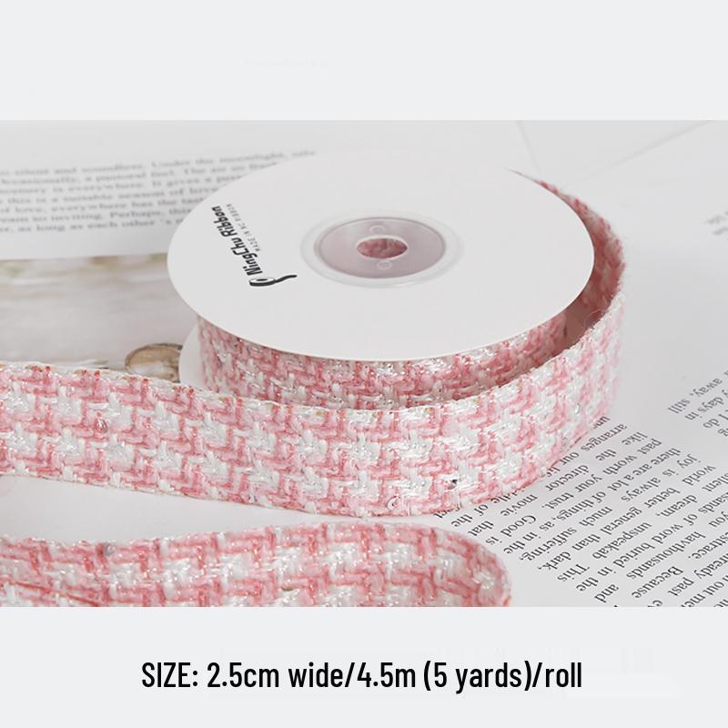 Silk Lattice Fabric Ribbon for DIY Gift Packaging & Hair Accessories