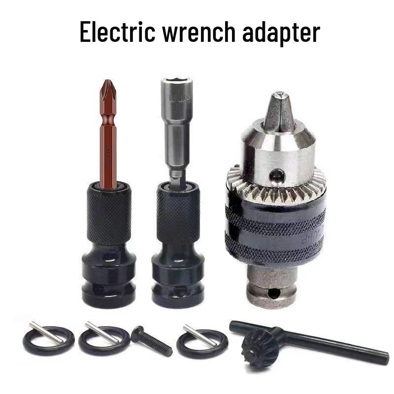 Teleskopischer Elektrischer Schraubenschlüssel-Konverter mit Sechskant-Stecknuss-Bit für Holzbearbeitungsbohrer