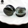 Casvort 2PCS New Glass Ear Body Jewelry Earrings Expanders Piercing Plugs Strechers Ear Gauges Gift For Women Men Gift