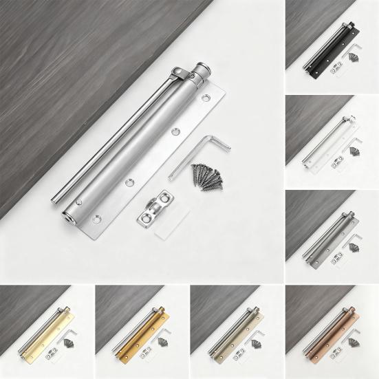 Automatic Door Closer Silent Operation Stainless Steel Self-Closing Hinge with Soft-Close Technology Hinge Adjustable Speed Quiet