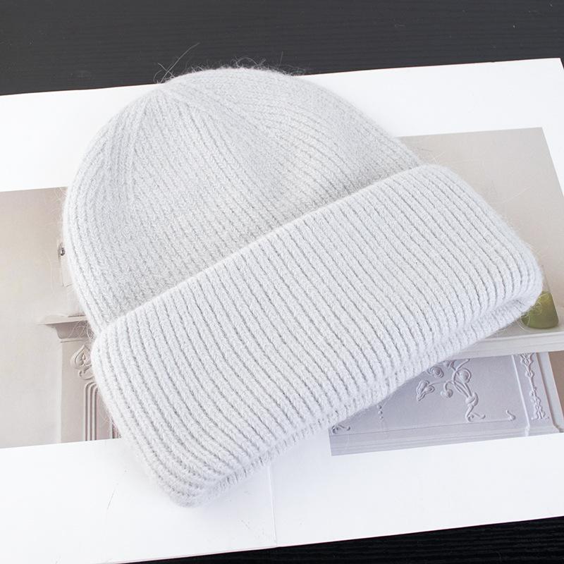 Winter Hat Korean Rabbit Hair Pullover Hat Women Fashion Knitted Hat All Match Warm Knitted Hats