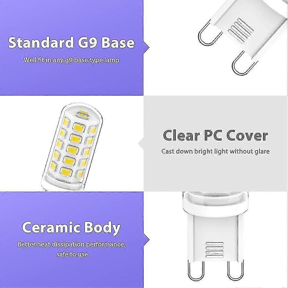 G9 Led Bulbs 3w Replacement For G9 Halogen Bulb 40w 33w 28w, Led G9 Natural White 4000k