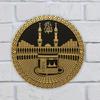Islamic Metal Wall Art Mosque Aluminum Plaque Black Gold Masjid Al Aqsa Design Modern Home Decor