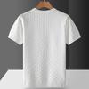Casual Trendy Brand Round Neck Warm European Station Versatile Light Luxury Classic Anti-pilling Knitted Short Sleeves