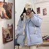 Winter Short Jacket Woman Parkas Thick Warm Spliced Hooded Parka Oversized Korean Fashion Loose Cotton Padded Outerwear