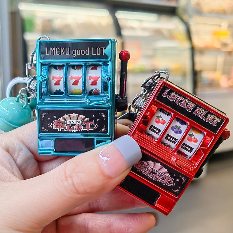 Mini Fruit Slot Machine Keychain: Fun Mixed Bag Pendant for All