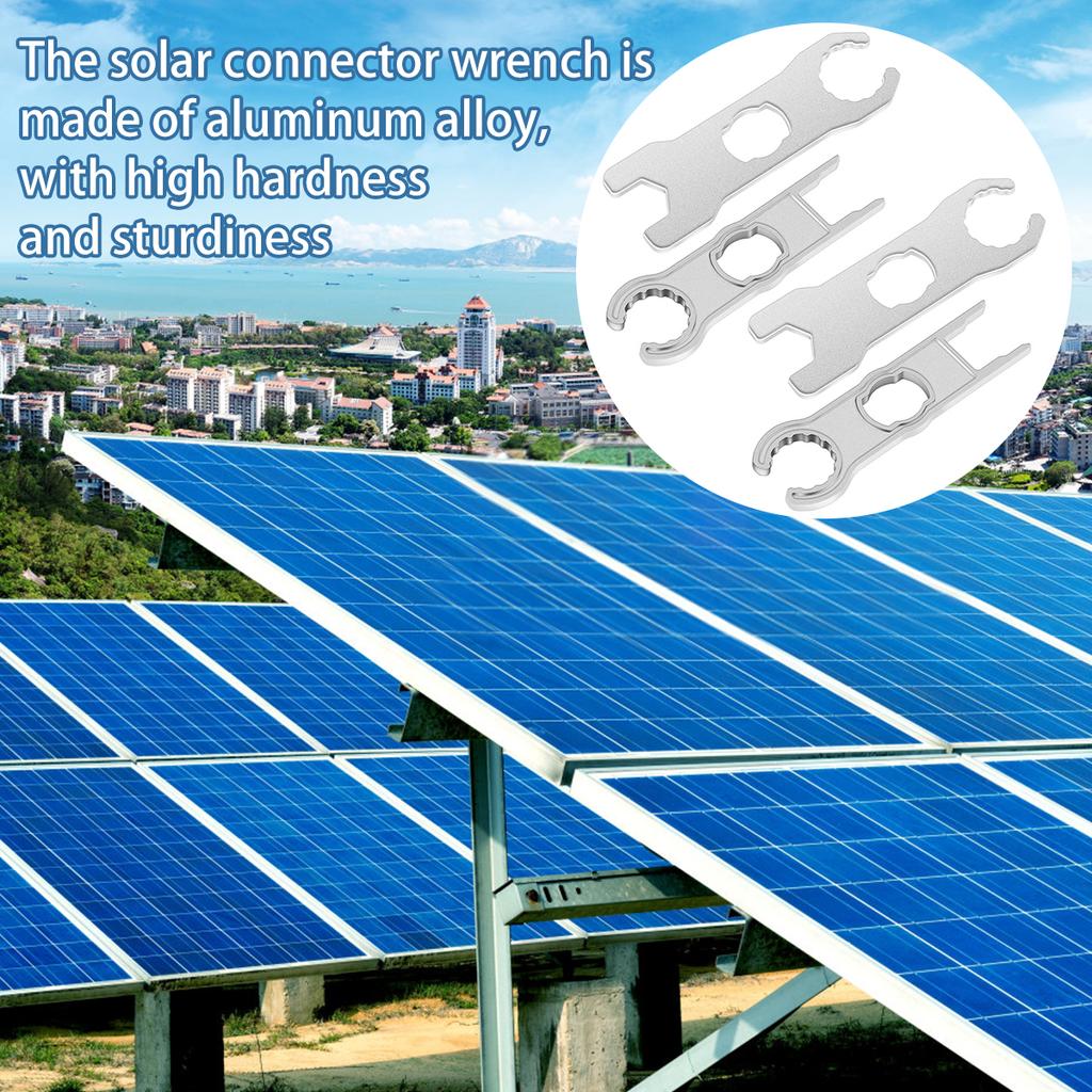 4pcs Connector Spanner Solar Panel Connector Disassembly Tool Wrench Portable PV Connector Wrench for Solar Panel Cable Assembly