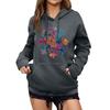 Women's Winter Christmas Printed Pullover Hooded Sweatshirt Fleece Long Sleeve Sweatshirt