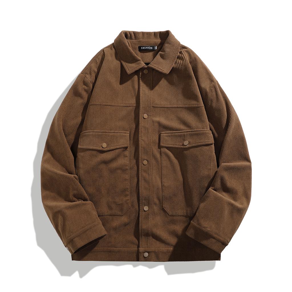 2025 Men Casual Corduroy Jacket Men Spring Autumn Loose Fit Comfortable Fashion Jacket Male Vintage Loose Outwear Coats