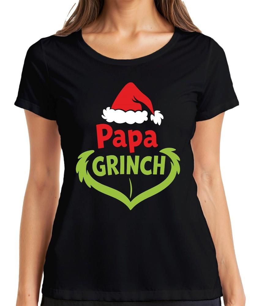Dad Grinch Christmas Funny Xmas Gift Dad Gift Ladies Tshirt