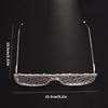 Fashion Eyeglasses with Rhinestones Colorful Sunglasses Hollow Eyeglasses Alloy Texture Suitable for Festivals and Shows