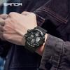 SANDA Dual Display Fashion G- Style Military Watch LED Digital Sports Watches For Man Waterproof Luminous Quartz Men Wristwatch