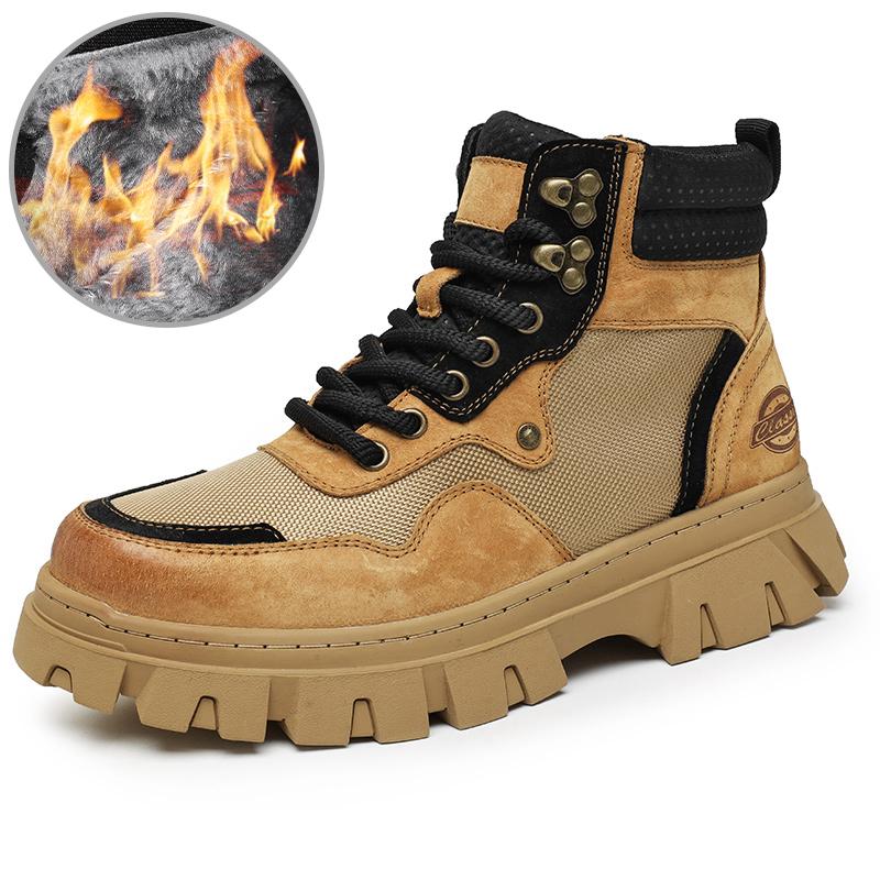 

Fashion Golden Sapling Men s Boots Retro Work Shoes Comfortable Outdoor Boots Men Casual Trekking Footwear Leisure Mountain Winter Shoe 46