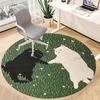 1pc Cats Friendship Office Round Area Rug, Under Office Chairs Bedroom Living Room Home Decor, Room Deco, Available In Various Sizes 234