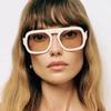 Retro Square Sunglasses Women Fashion Brand Design Gradient Shades UV400 Men Punk Sun Glasses