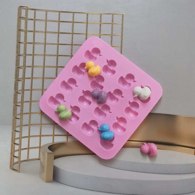 1~10PCS Silicone Mini duckling Chocolate Mold Jelly Block Bar Mold Epoxy Ice Tray Fondant Cake Decorating Candy Tool Kitchen