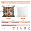 Vintage Christmas Cushion Pillowcase Printed 100% Polyester 45X45Cm Throw Pillowcover Decorative Sofa Cushion Pillowslip Decor