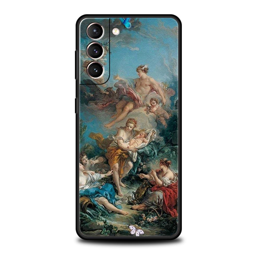 Renaissance art Painting Soft Phone Case For Samsung Galaxy S24 S23 S22 S20 Ultra S21 FE 5G S10 S9 Plus S10E S8 20 TPU Cover
