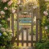Wood Garden Hanging Sign Wall Decor Plaque Rustic Style Hanging Wall Plaque  Porch Decor